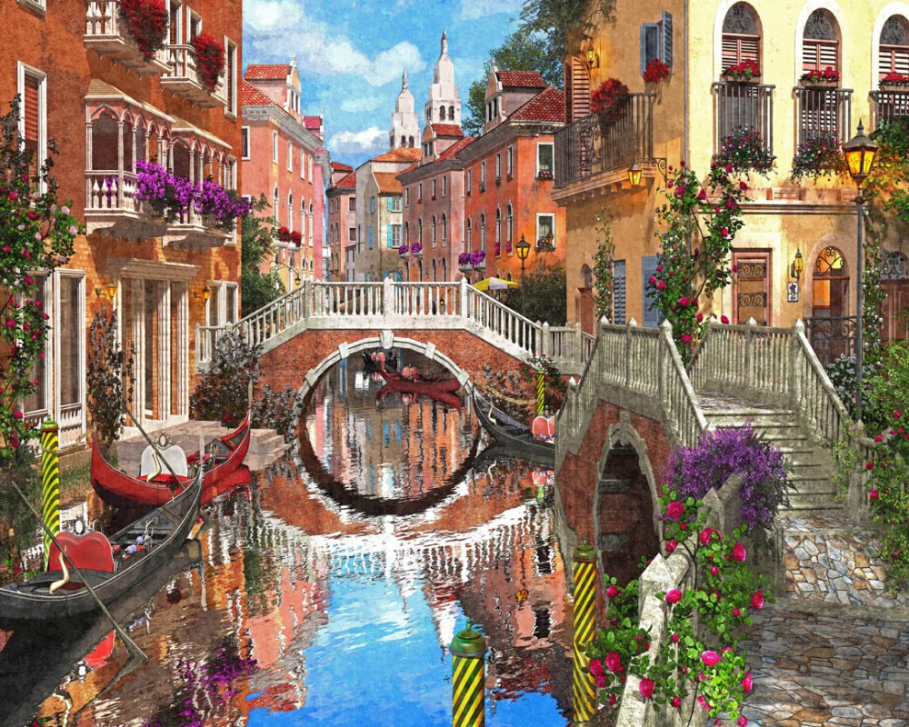 Venetian Waterway - 1000pc Jigsaw Puzzle by Vermont Christmas Company  			  					NEW