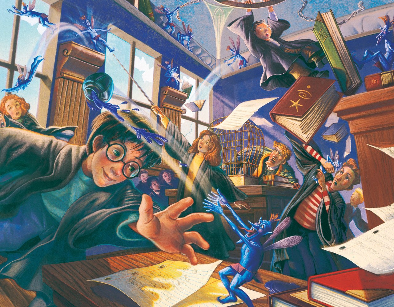 Harry Potter: Pixie Mayhem - 100pc Mini Jigsaw Puzzle by New York Puzzle Company