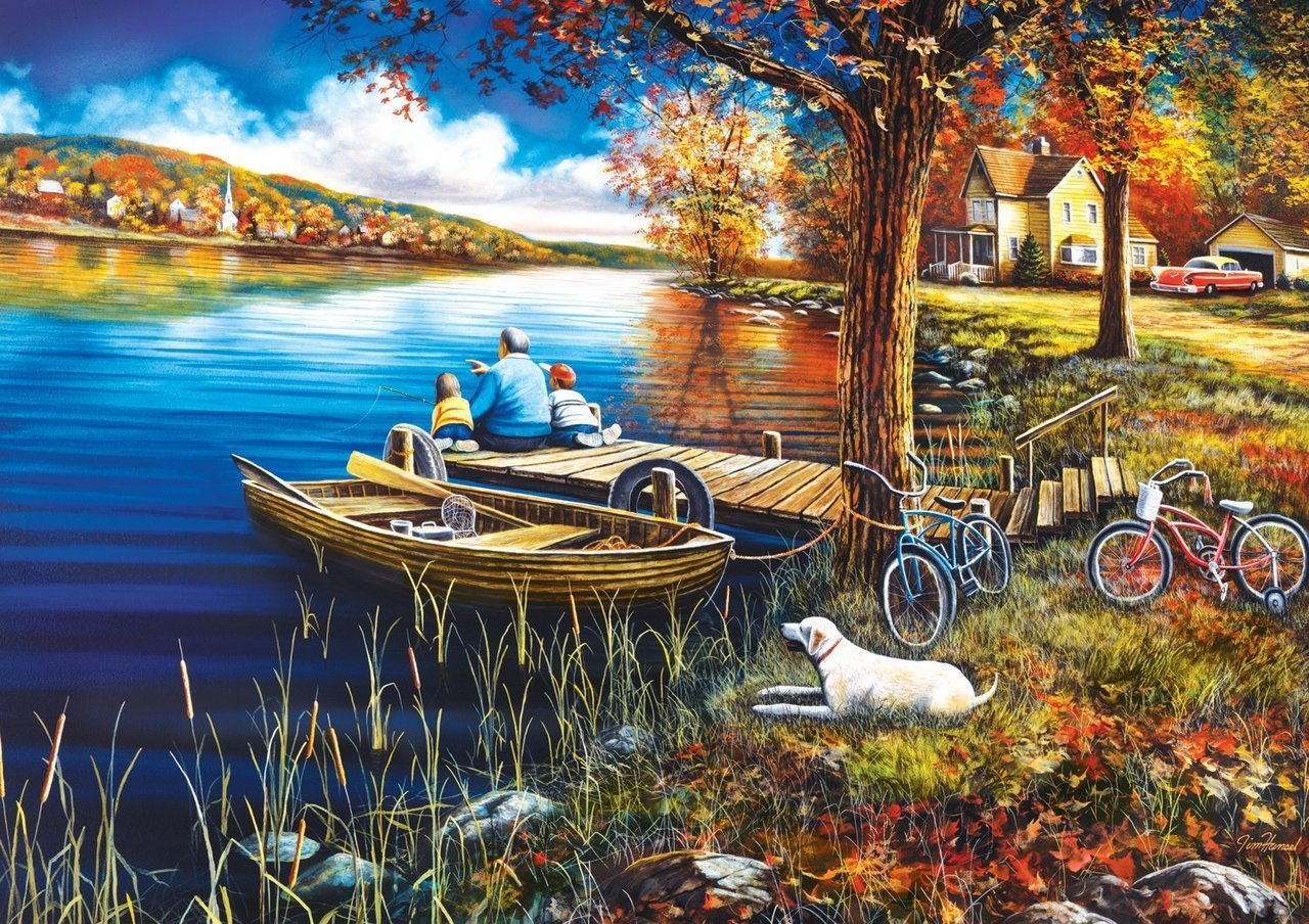 A Day on the Dock - 500pc Jigsaw Puzzle by Buffalo Games