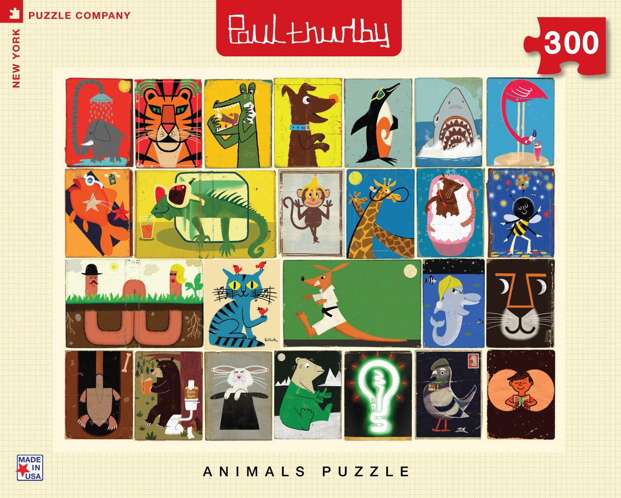 Animal Collage - 300pc Jigsaw Puzzle by New York Puzzle Company - image 1
