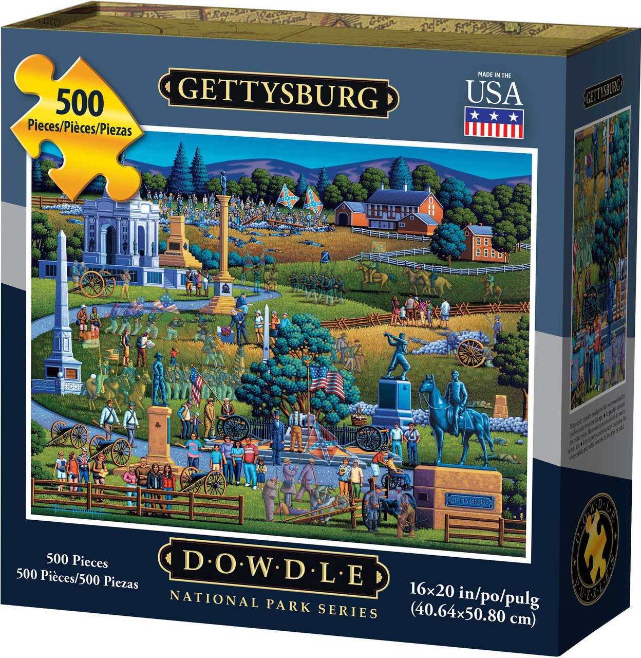 Gettysburg - 500pc Jigsaw Puzzle by Dowdle  			  					NEW - image 1