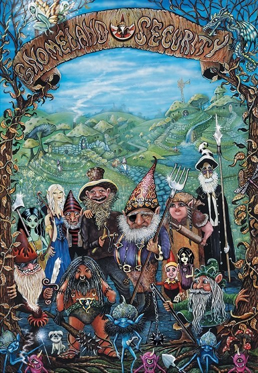 Dubois: Gnomeland Security - 1000pc Jigsaw Puzzle by Pomegranate  			  					NEW