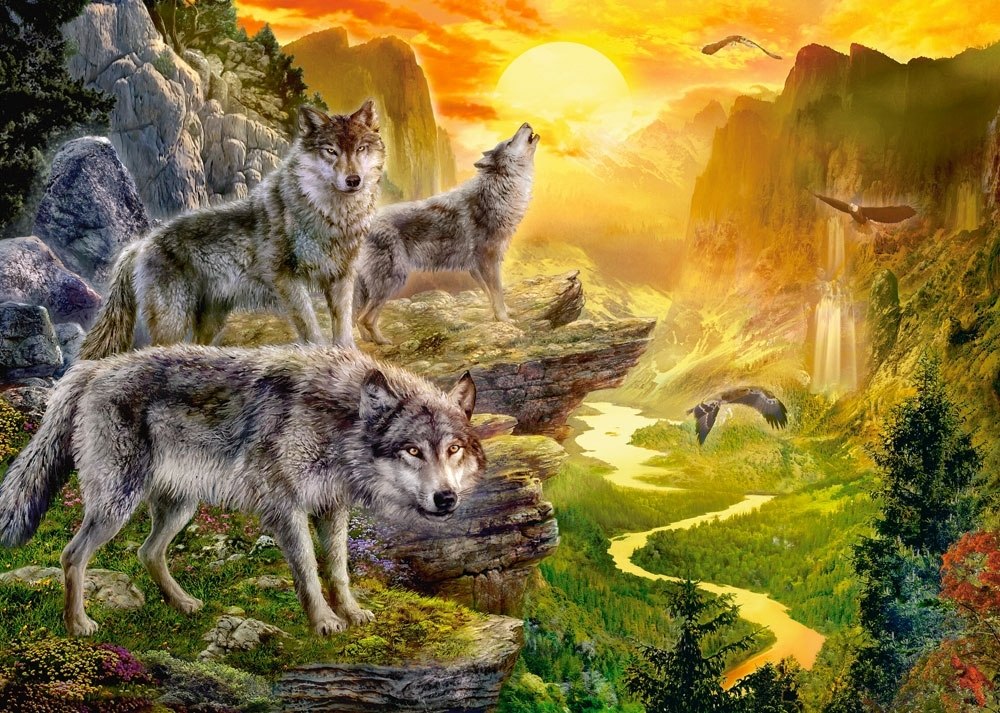 Valley of the Wolves - 500pc Jigsaw Puzzle by Castorland