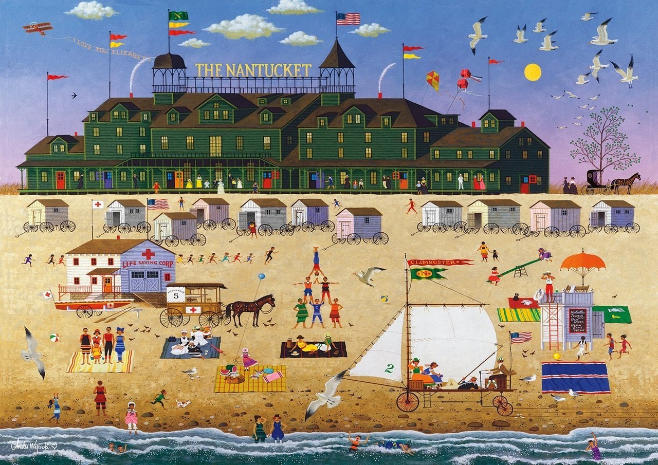 Charles Wysocki: The Nantucket - 300pc Large Format Jigsaw Puzzle by Buffalo Games  			  					NEW