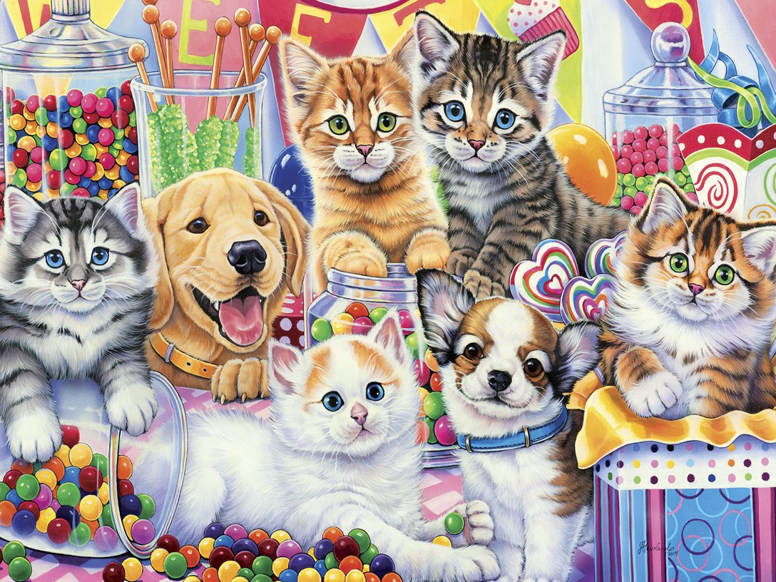 Playful Paws: Sweet Things - 300pc EZ Grip Jigsaw Puzzle by Masterpieces