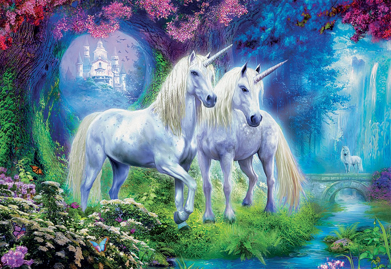Unicorns in the Forest - 500pc Jigsaw Puzzle by Educa  			  					NEW