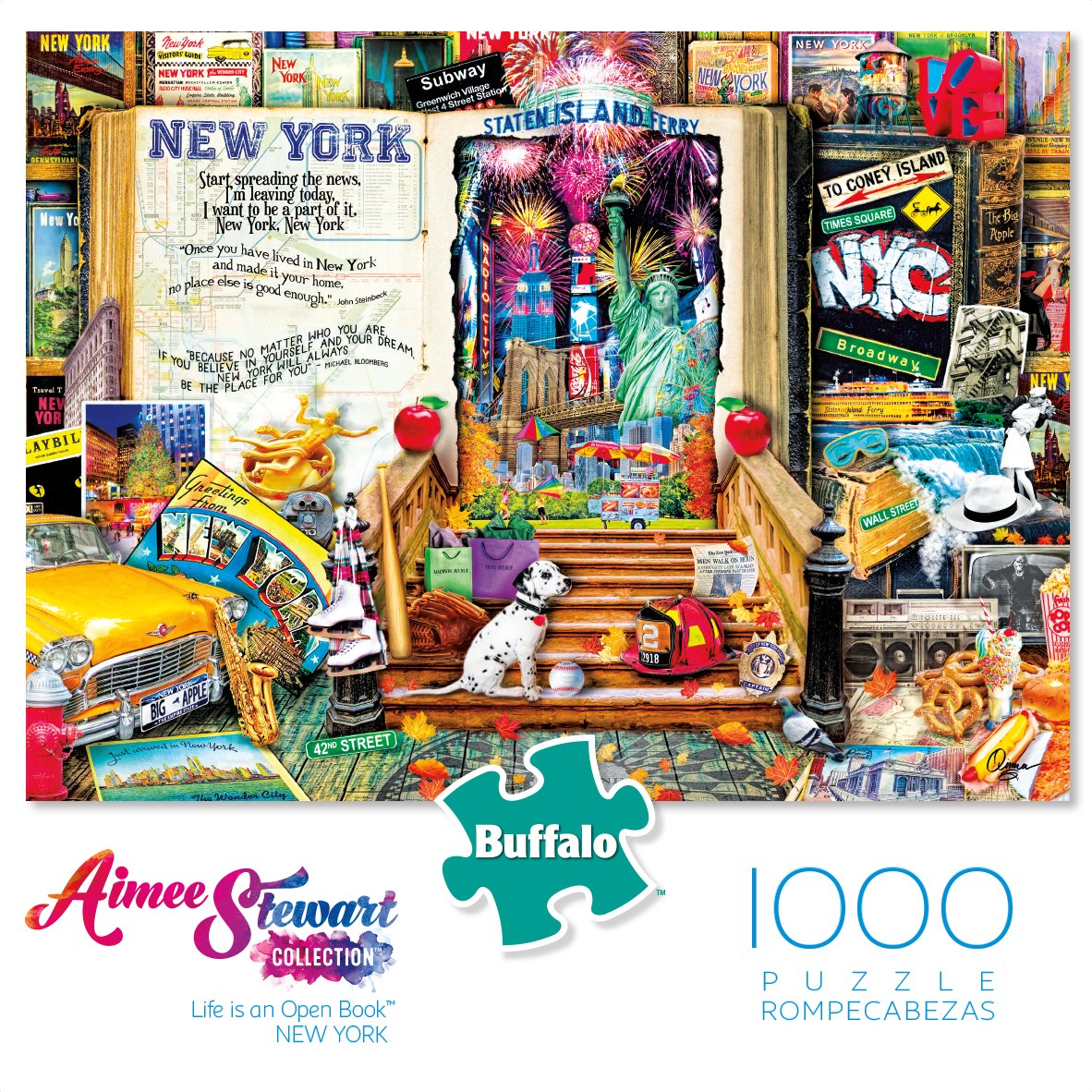 Aimee Stewart: Life Is An Open Book (New York) - 1000pc Jigsaw Puzzle By Buffalo Games - image 1