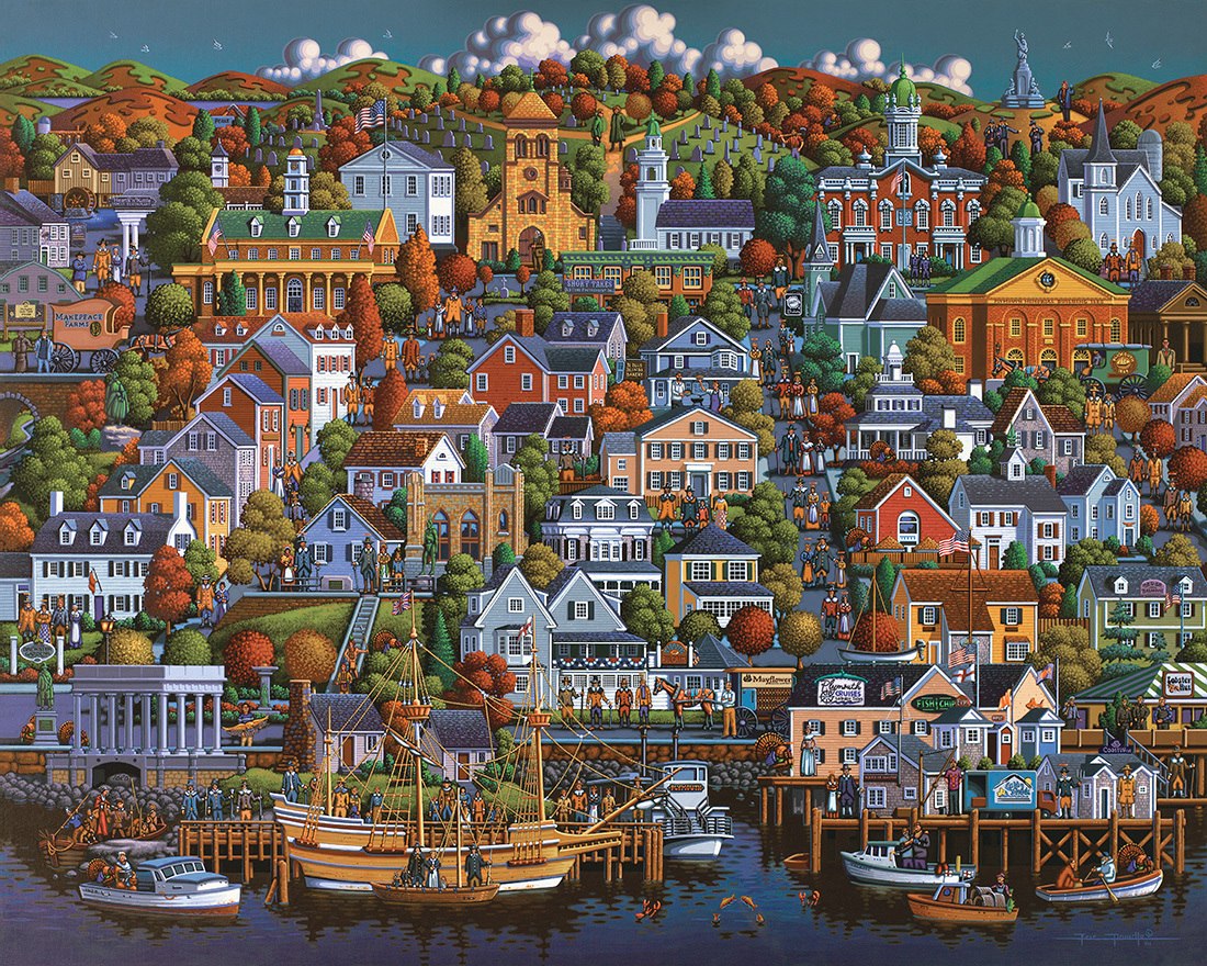 Plymouth - 1000pc Jigsaw Puzzle by Dowdle