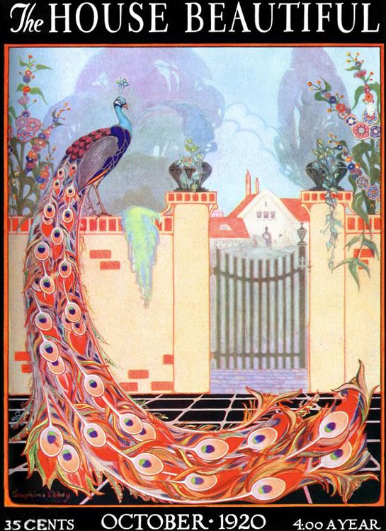 The House Beautiful: Peacock Garden - 1000pc Jigsaw Puzzle by New York Puzzle Co.