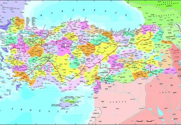 Turkey Political Map - 260pc Jigsaw Puzzle by Anatolian