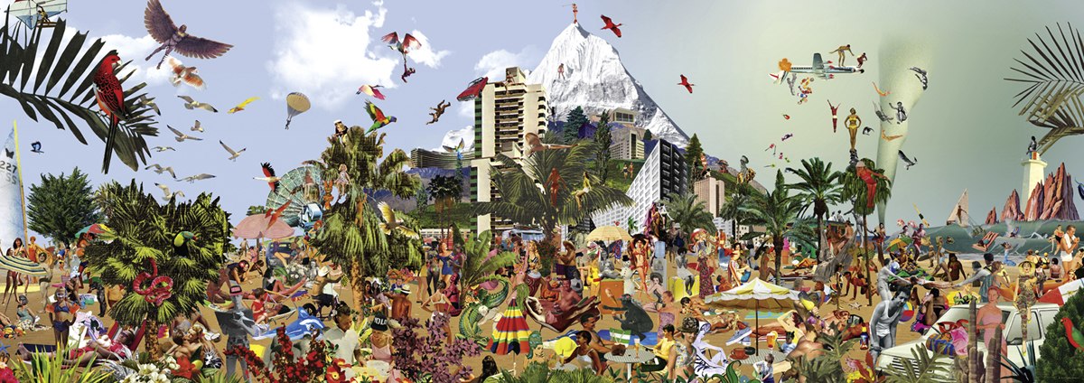 At the Beach - 2000pc Panoramic Jigsaw Puzzle By Heye  			  					NEW