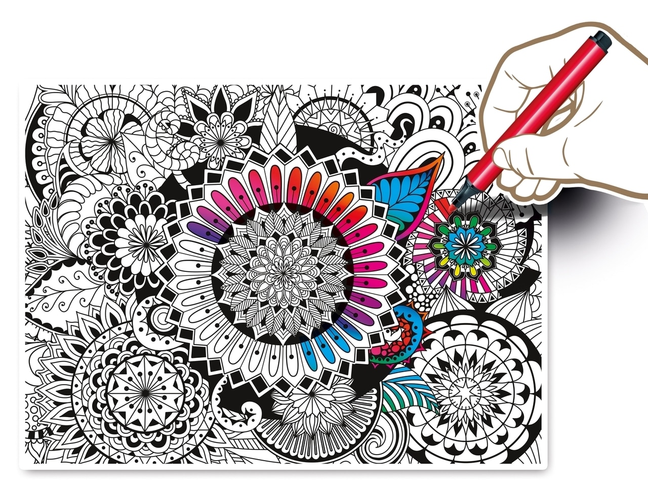 3D Color Therapy: Flowers - 500 pc Jigsaw Puzzle by Clementoni  			  					NEW - image 2