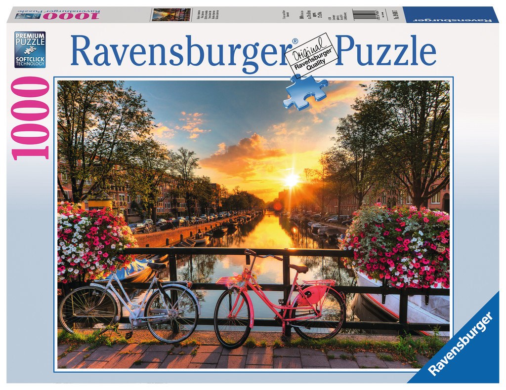 Bicycles in Amsterdam - 1000pc Jigsaw Puzzle by Ravensburger - image 1