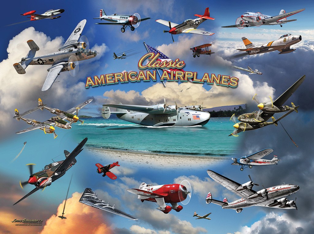 Classic American Planes - 1000pc Jigsaw Puzzle by Sunsout