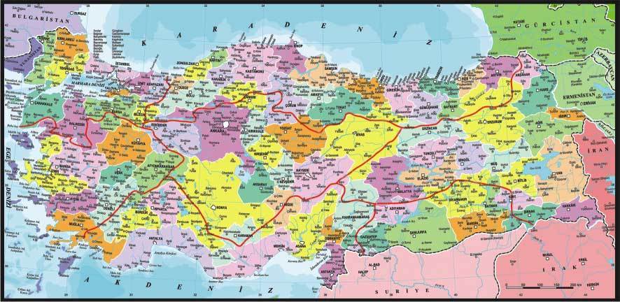Turkey Political Map - 1500pc Jigsaw Puzzle by Anatolian