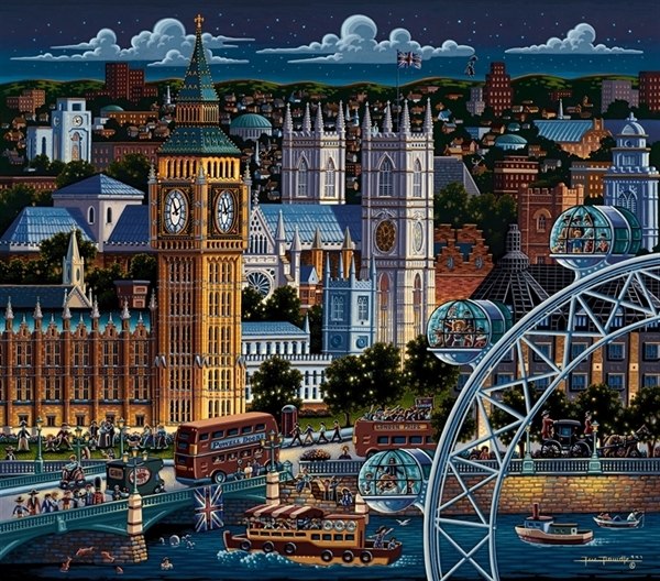London - 1000pc Jigsaw Puzzle by Dowdle