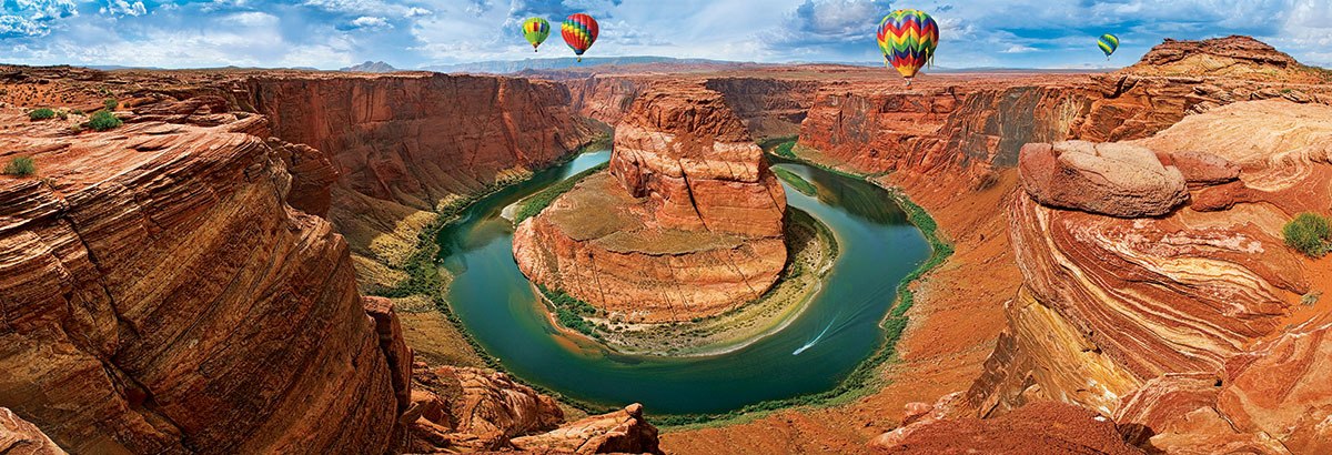 Horseshoe Bend, Arizona - 1000pc Panoramic Jigsaw Puzzle by Eurographics  			  					NEW