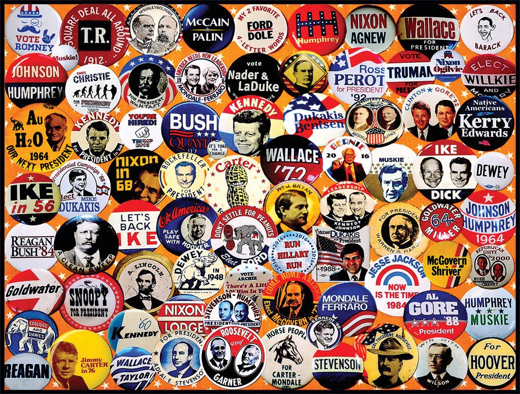 Campaign Buttons - 1000pc Jigsaw Puzzle By White Mountain