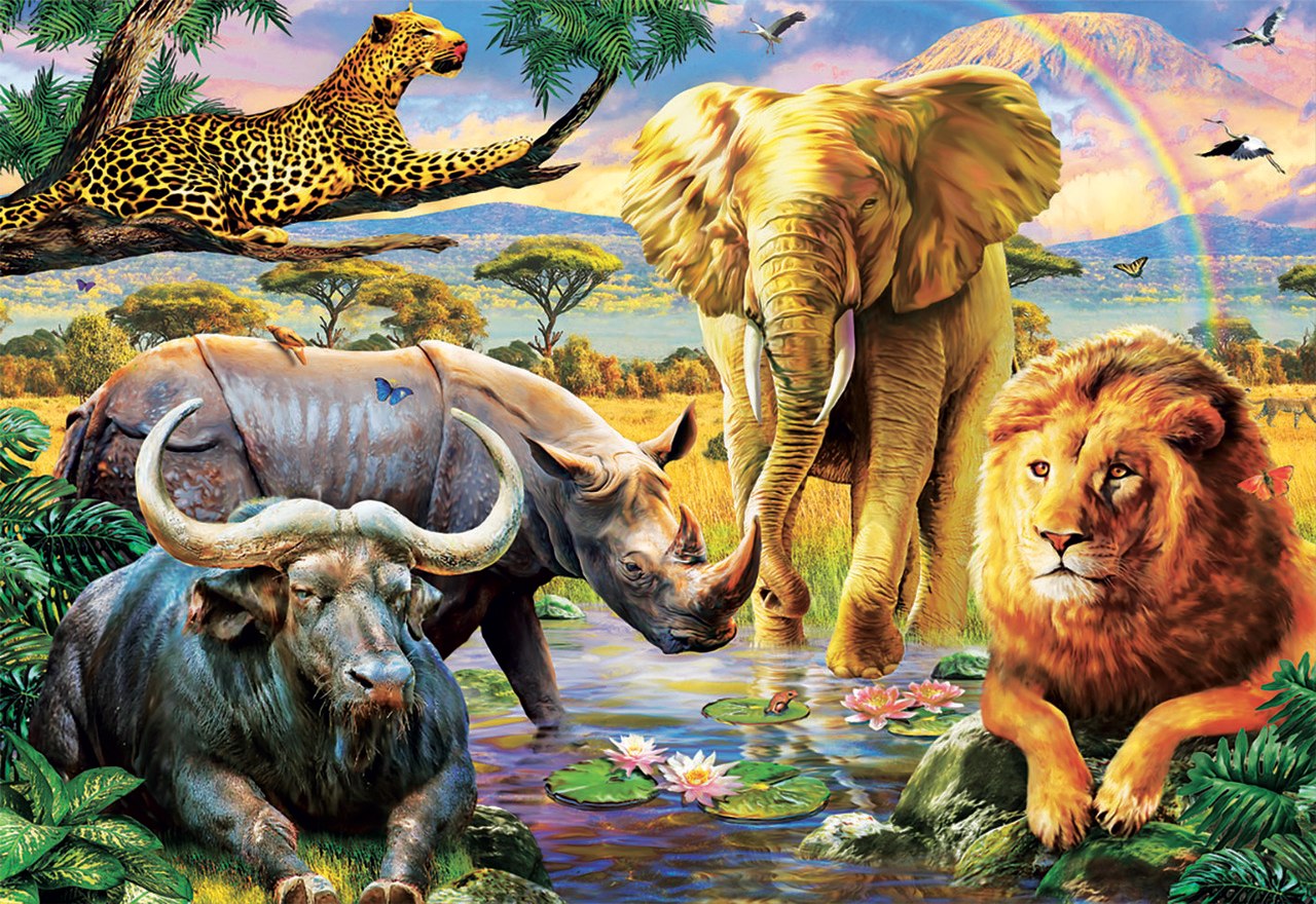 The Big Five - 1000pc Jigsaw Puzzle by Educa