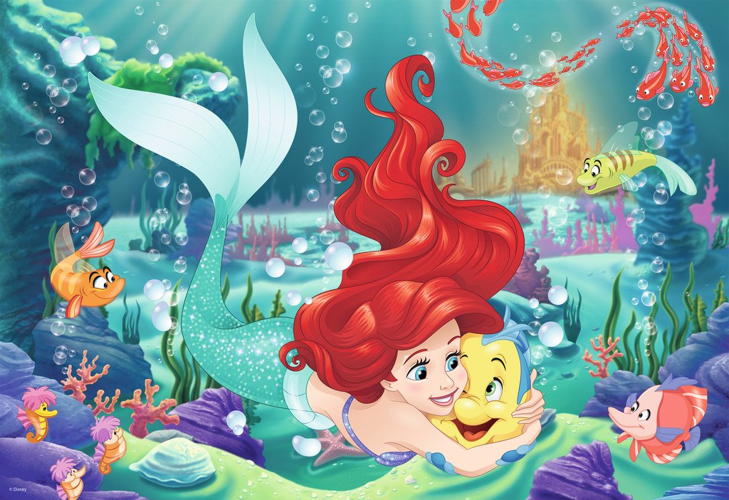 Hugging Ariel - 24pc Giant Jigsaw Floor Puzzle by Ravensburger