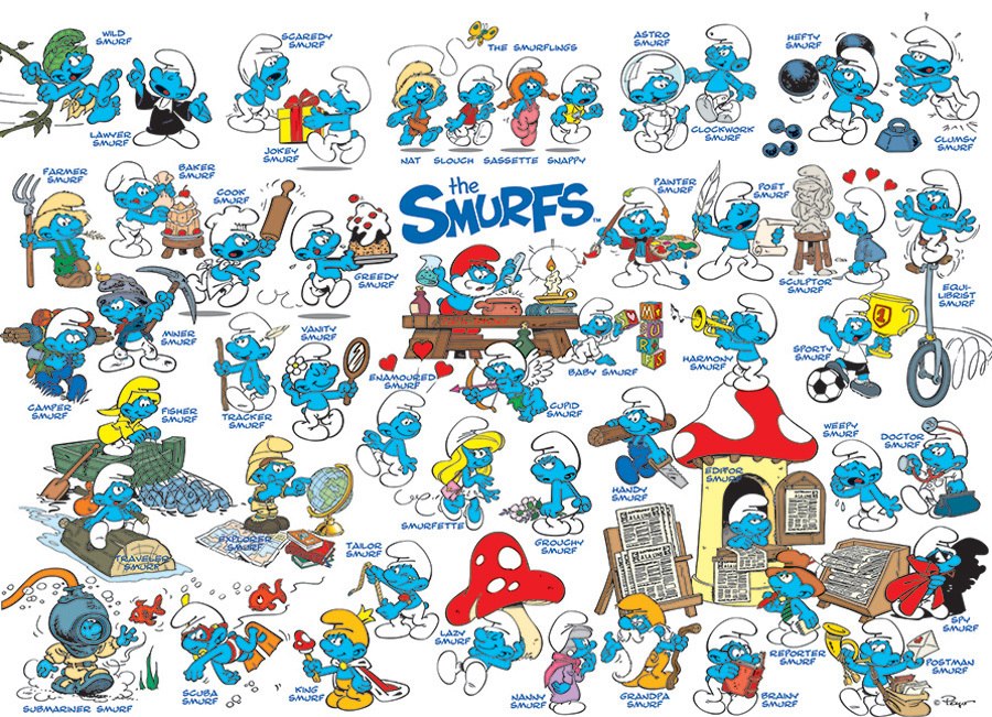 The Smurfs: Feelin' Smurfy - 1000pc Jigsaw Puzzle by Cobble Hill