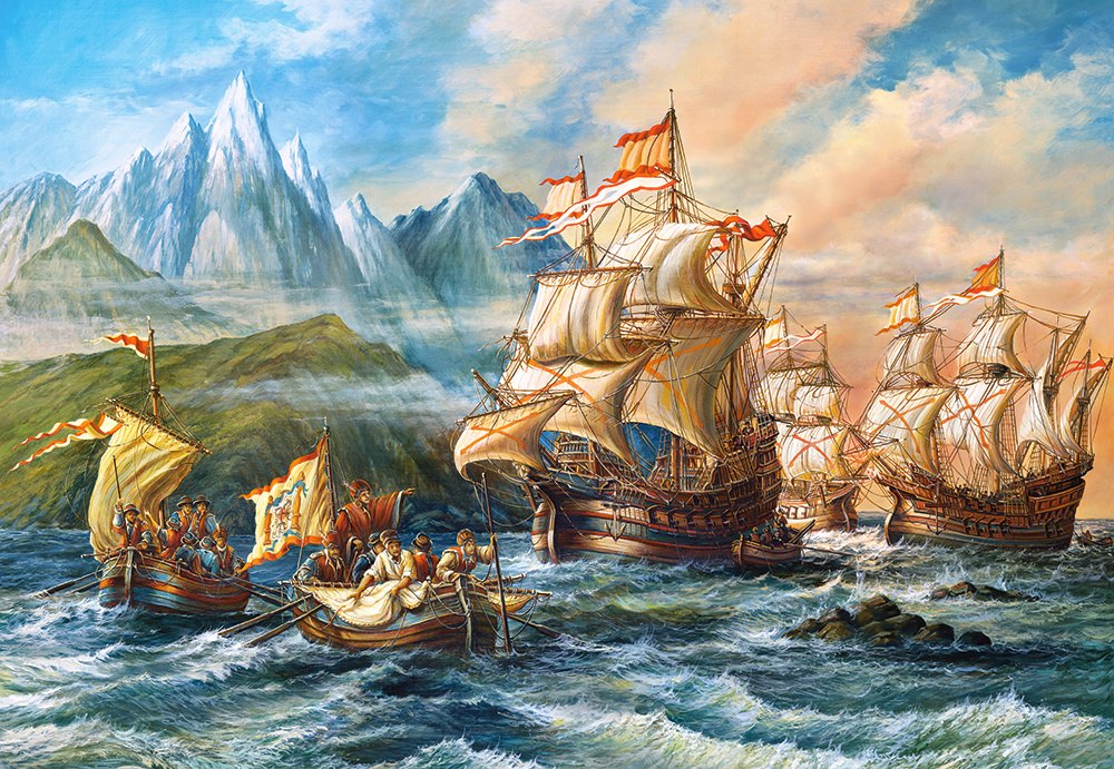 An Adventure to the New World - 1500pc Jigsaw Puzzle By Castorland