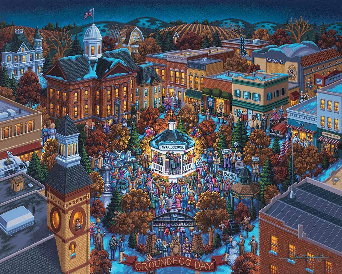 Groundhog Day - 500pc Jigsaw Puzzle by Dowdle  			  					NEW