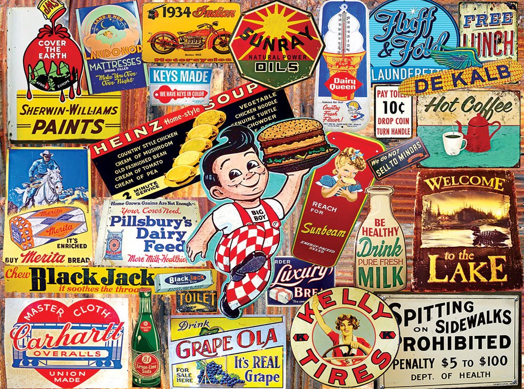 Tin Signs - 300pc Jigsaw Puzzle by White Mountain