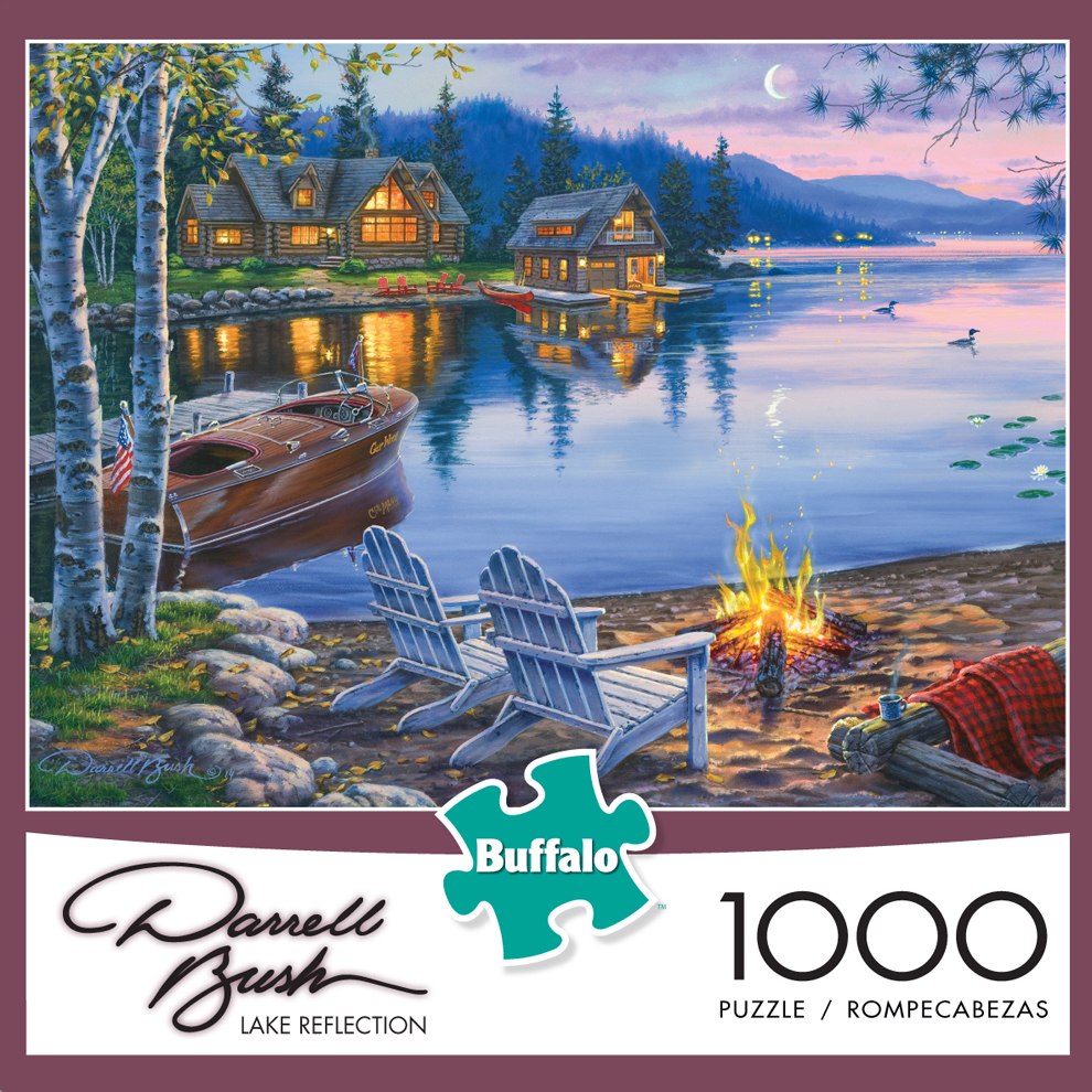Darrell Bush:  Lake Reflection - 1000pc Jigsaw Puzzle by Buffalo Games