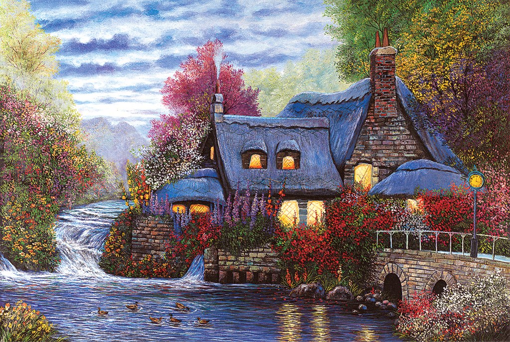 Sunset Cottage - 1000pc Jigsaw Puzzle by Tomax