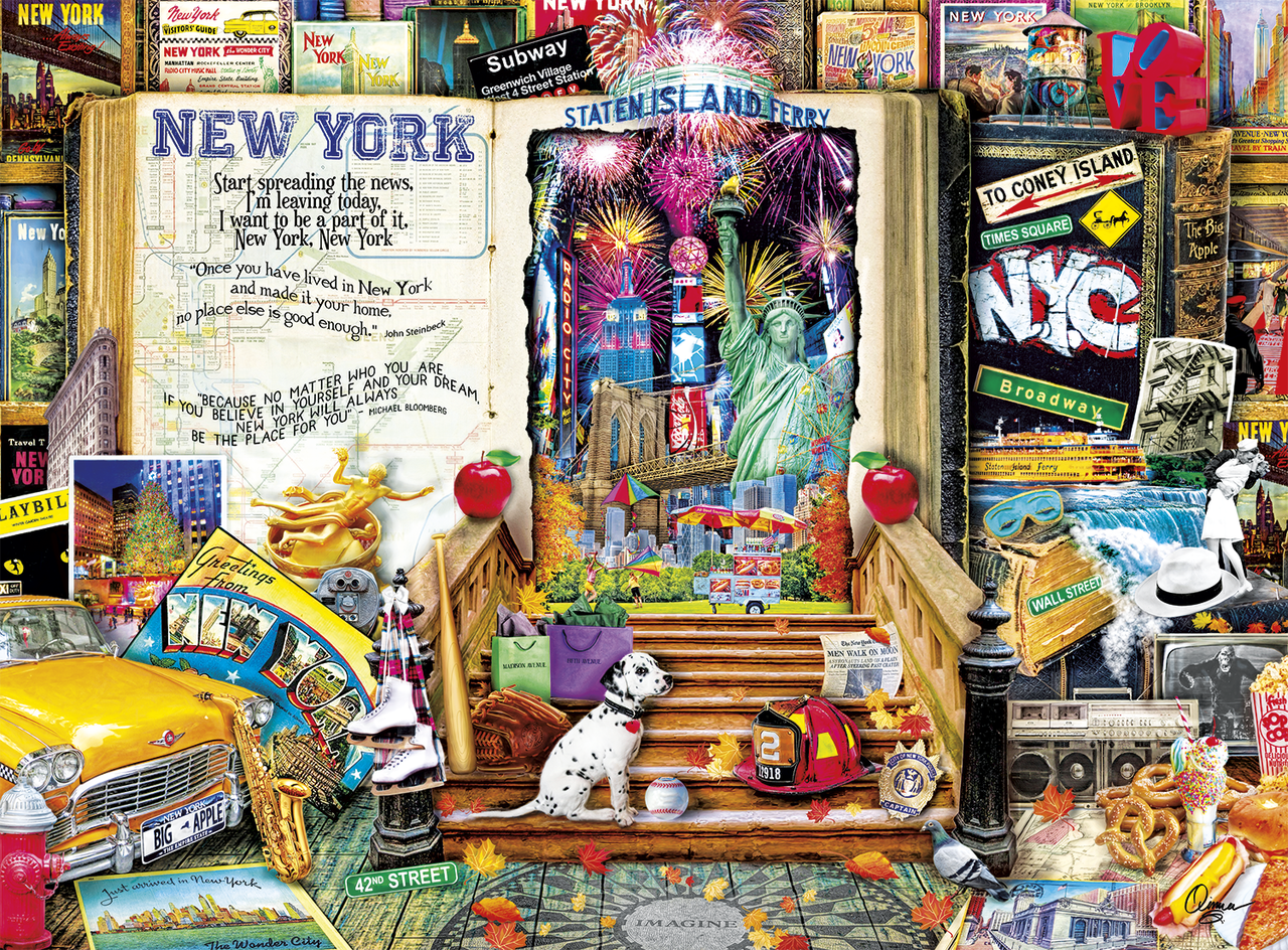 Aimee Stewart: Life Is An Open Book (New York) - 1000pc Jigsaw Puzzle By Buffalo Games