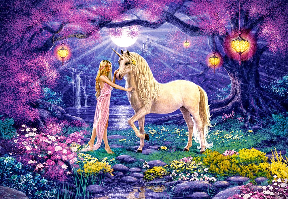 Unicorn Garden - 1000pc Jigsaw Puzzle By Castorland