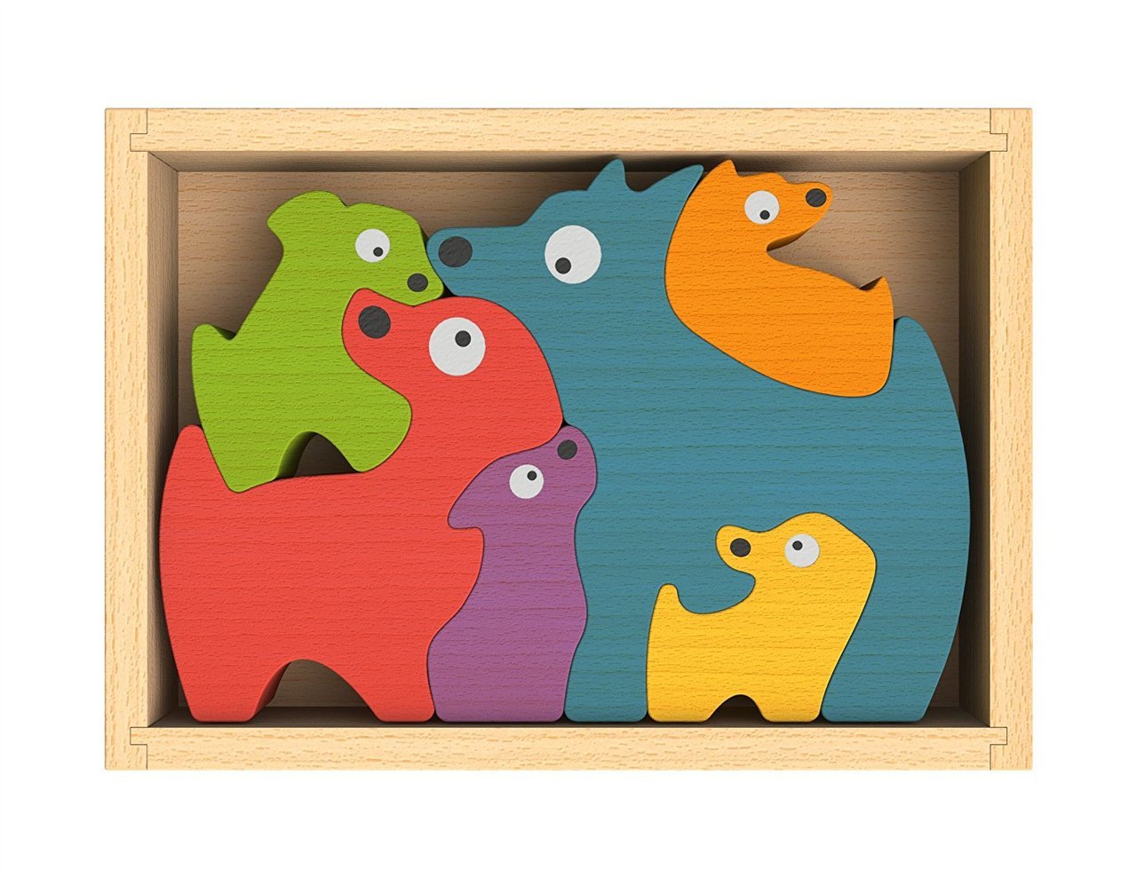 Dog Family - EcoFriendly Wooden Puzzle