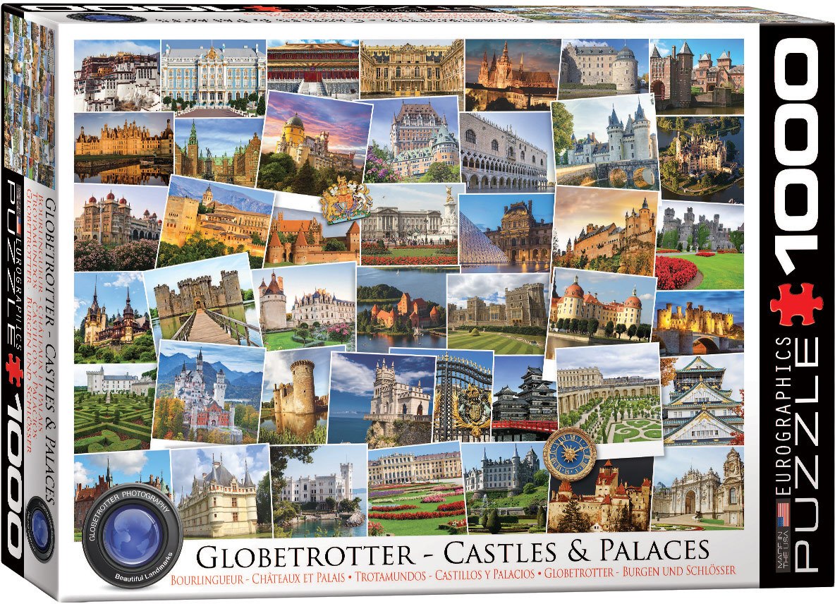 Castles & Palaces Globetrotter  - 1000pc Jigsaw Puzzle by EuroGraphics