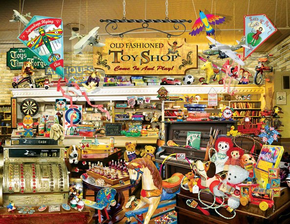 An Old Fashioned Toy Shop - 1000pc Large Format Jigsaw Puzzle By Sunsout