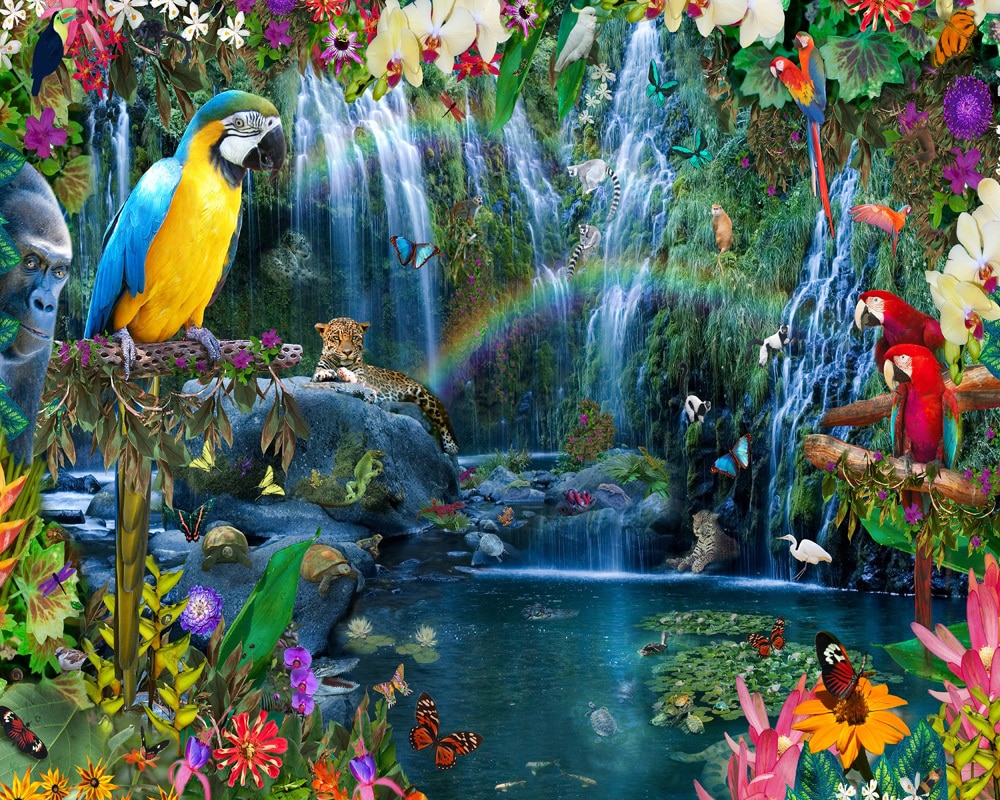 Tropical Paradise - 1000pc Jigsaw Puzzle by Vermont Christmas Company  			  					NEW