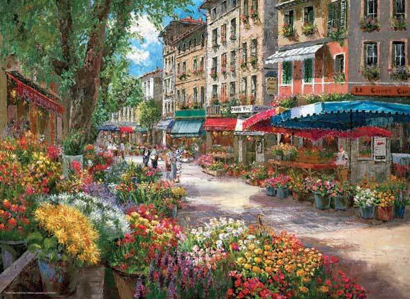 Paris Flower Market - 1000pc Jigsaw Puzzle by Anatolian