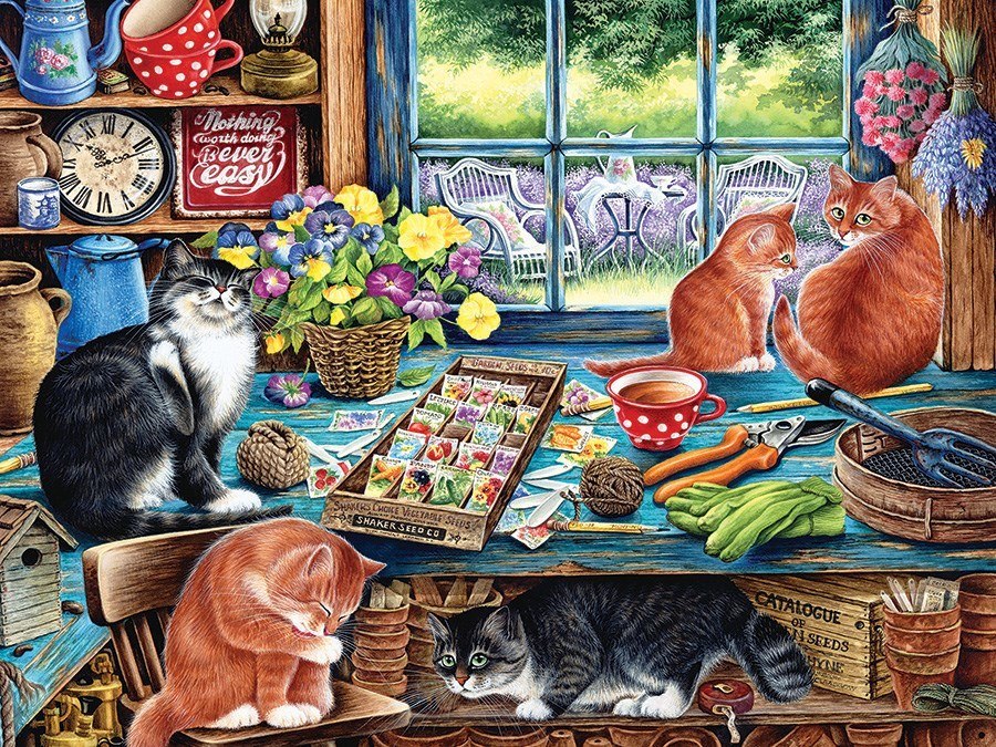 Cats Retreat - 1000pc Jigsaw Puzzle by Jack Pine