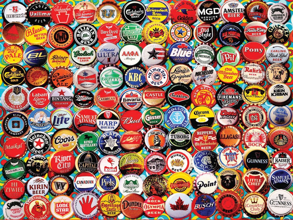 Beer Caps - 550pc Jigsaw Puzzle By White Mountain