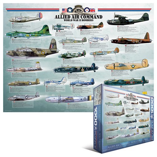 World War II Bombers - 1000pc Jigsaw Puzzle by Eurographics