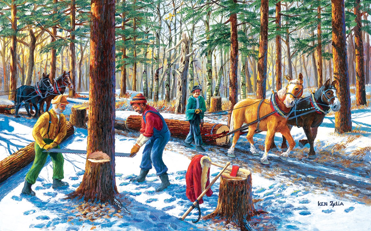 Lumberjacks - 300pc Jigsaw Puzzle By Sunsout  			  					NEW