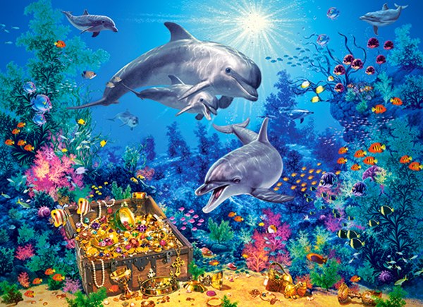 Dolphin Family - 300pc Jigsaw Puzzle By Castorland  			  					NEW