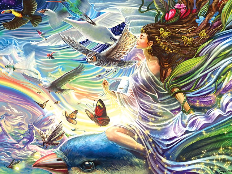 Sky Fairy Queen - 750pc Jigsaw Puzzle by Lafayette Puzzle Factory