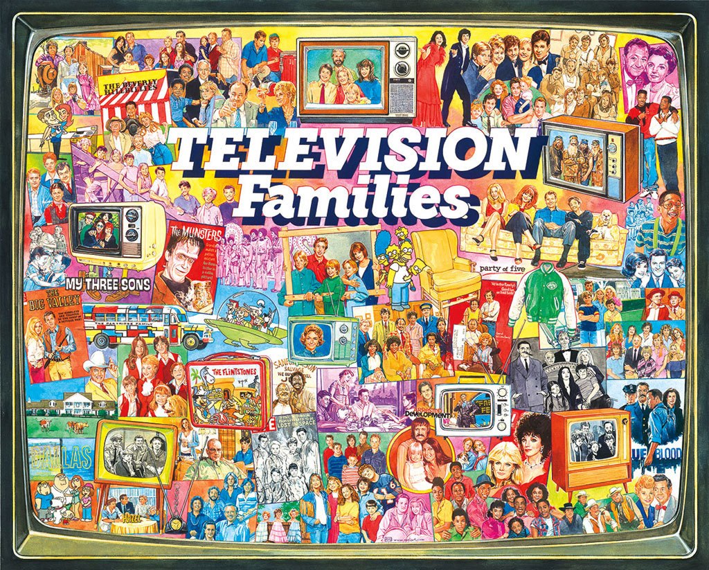 TV Families - 1000pc Jigsaw Puzzle by White Mountain