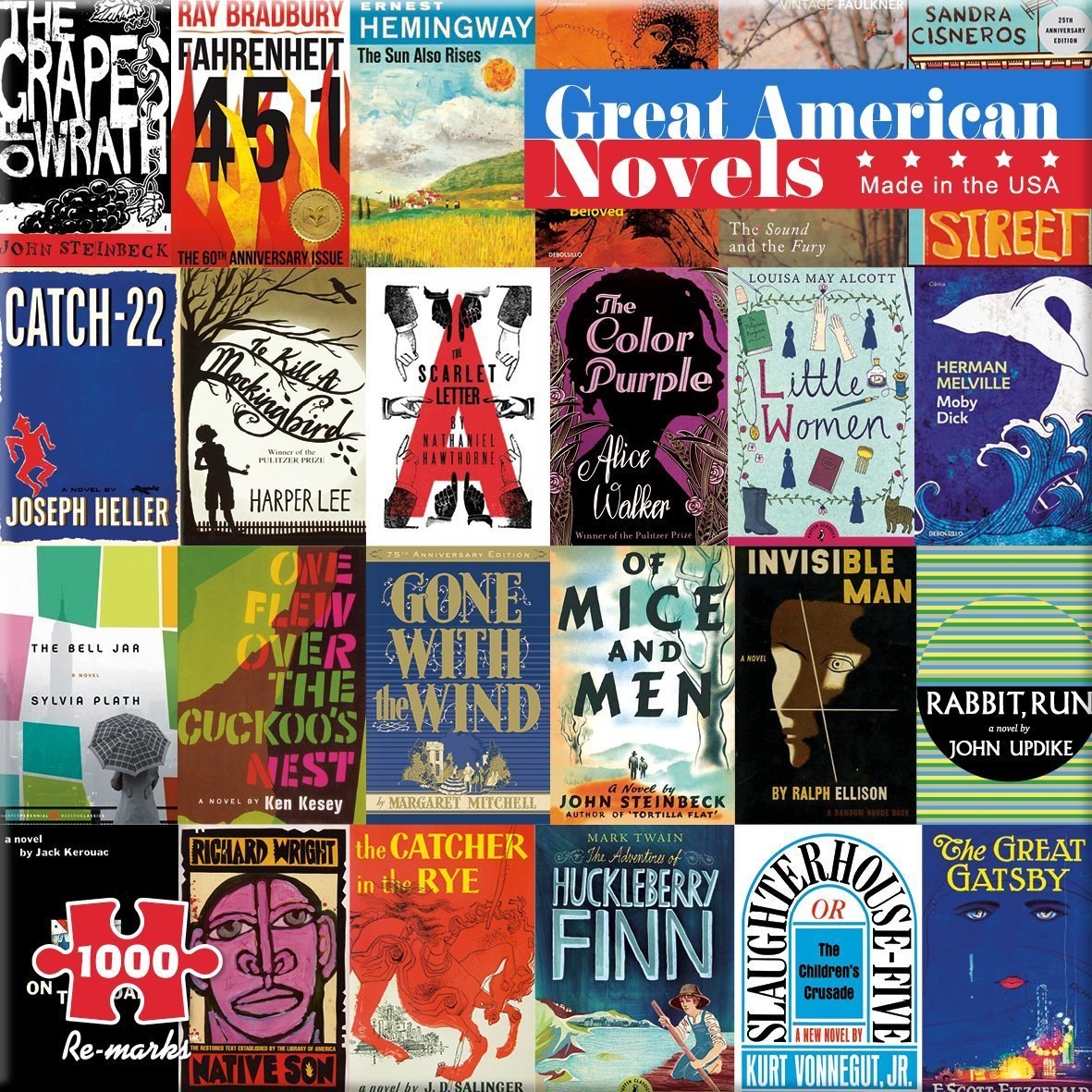 Great American Novels - 1000pc Jigsaw Puzzle By Re-marks  			  					NEW