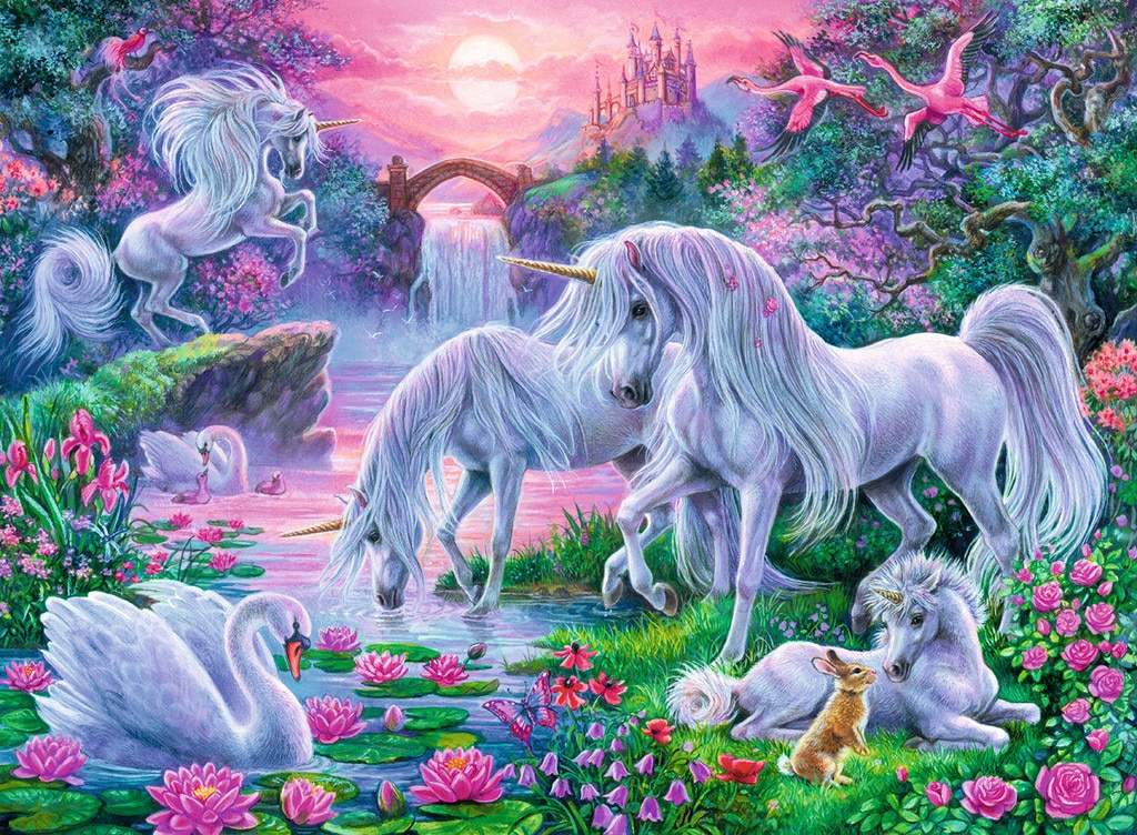 Unicorns in the Sunset Glow - 150pc Jigsaw Puzzle By Ravensburger