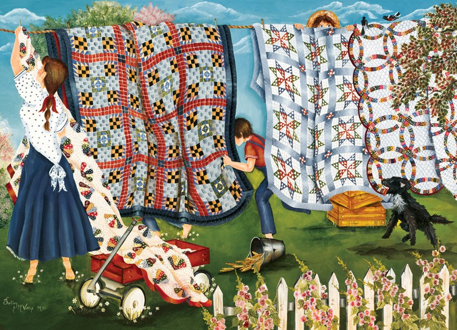 Laundry Line - 1000pc Jigsaw Puzzle By Cobble Hill