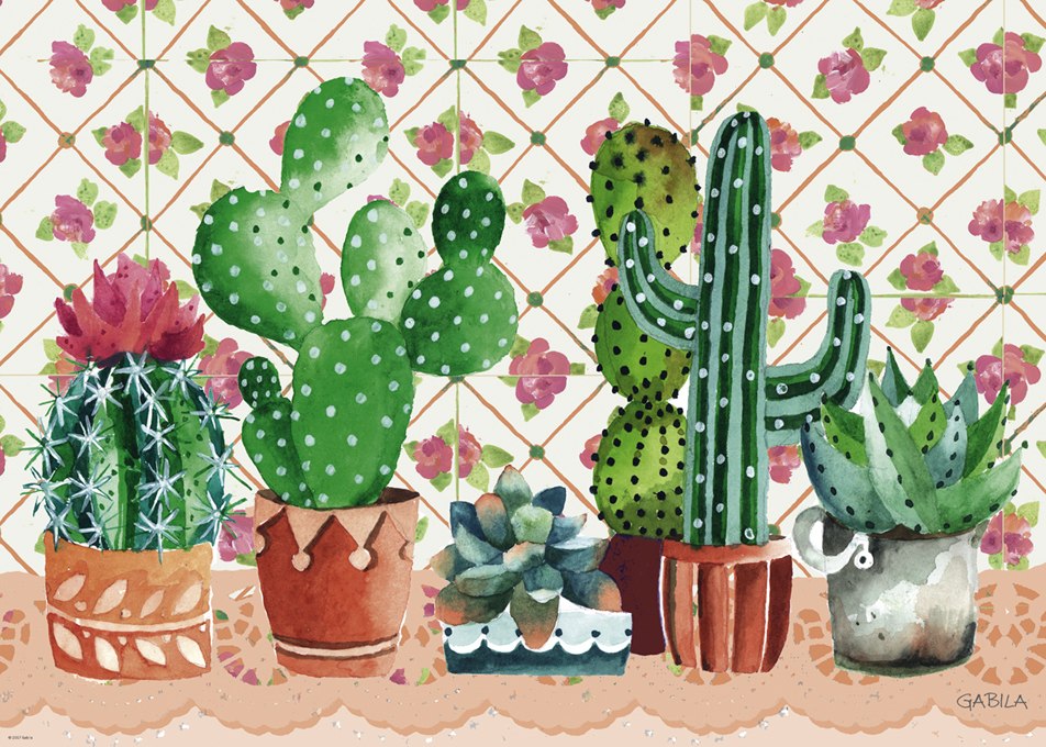 Cactus Family - 1000pc Jigsaw Puzzle By Heye  			  					NEW