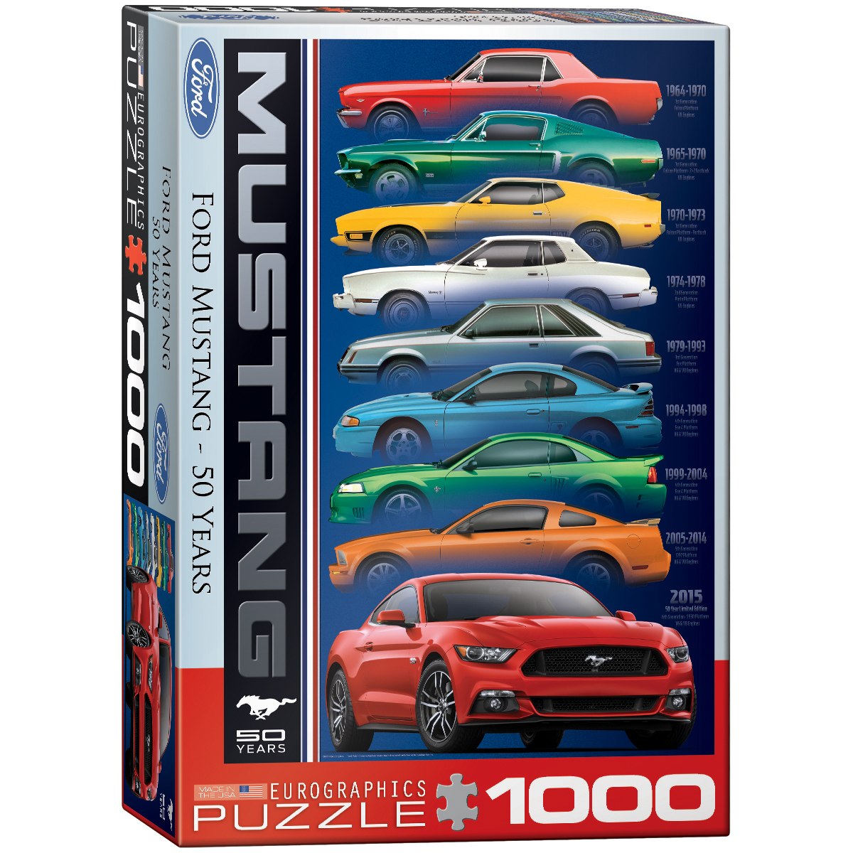Ford Mustang 9 Model - 1000pc Jigsaw Puzzle by Eurographics