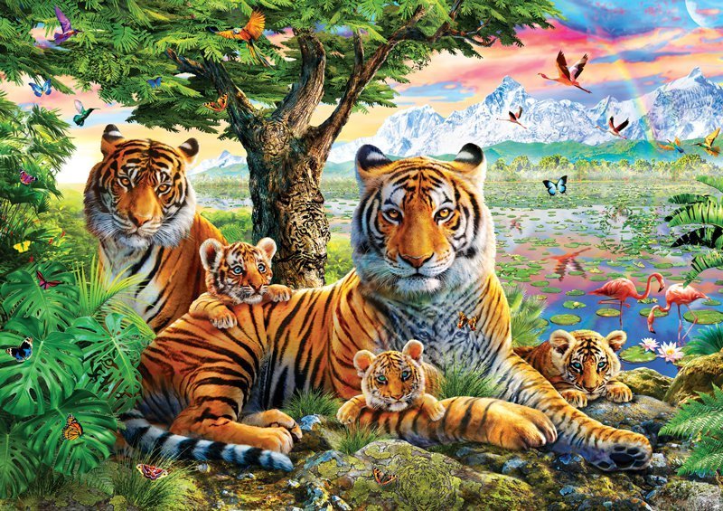 Amazing Nature: Hidden Tigers - 500pc Jigsaw Puzzle by Buffalo Games